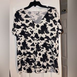 First Love cow print blouse size L
